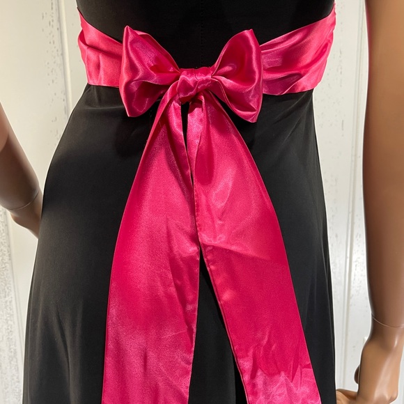*City Studio Women's Black & Hot Pink Belted Dress Sz S - Picture 11 of 14